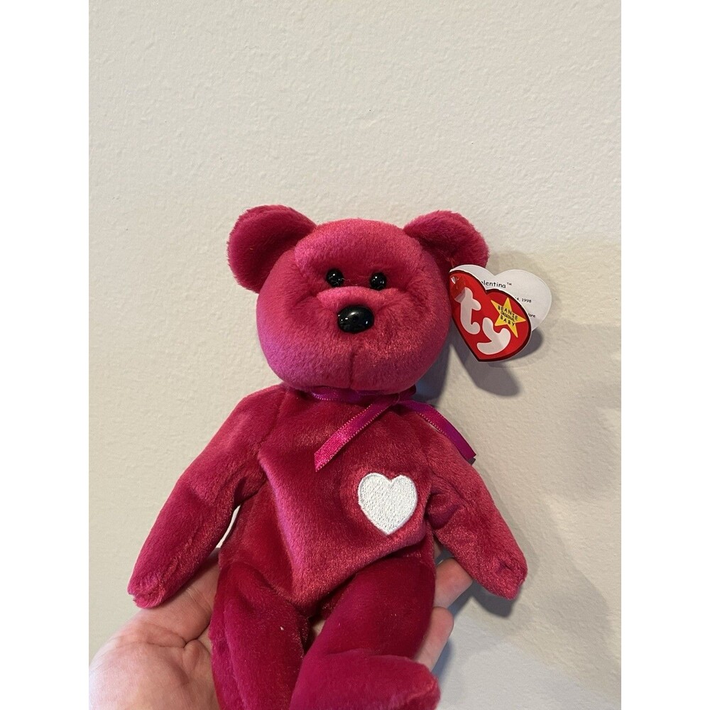Valentina 2000 Ty Beanie Buddy Bear Retired With Tag Vintage Toy Mint Condition